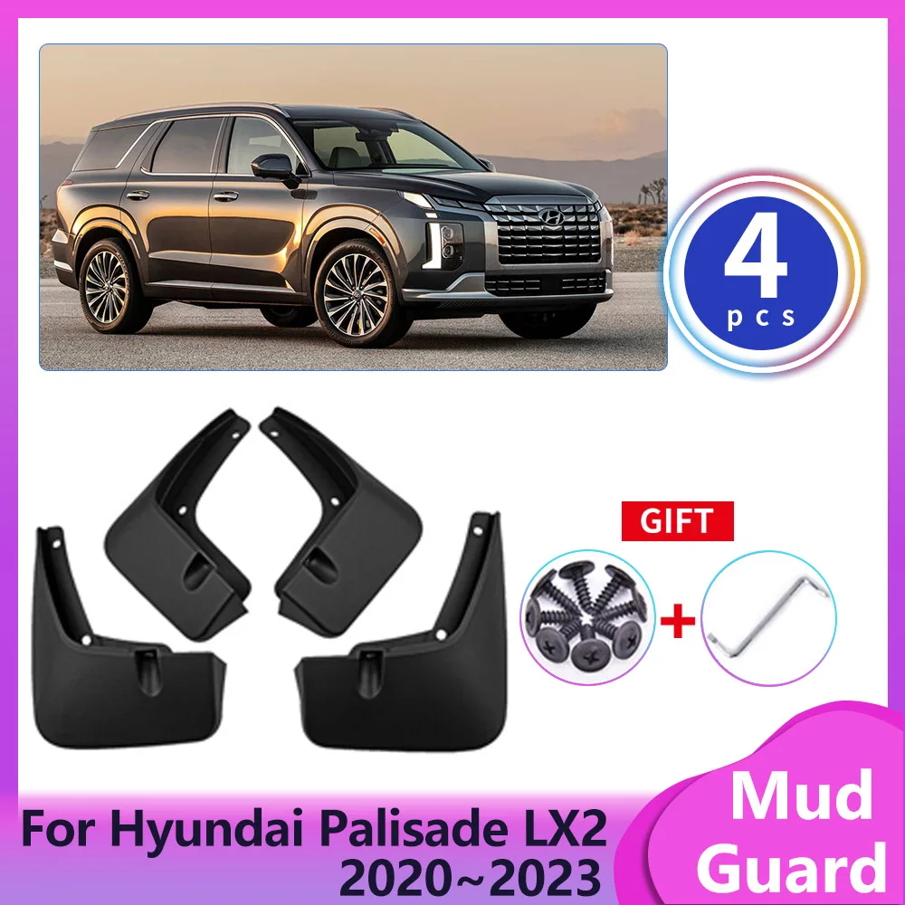 

Car Mudguards for Hyundai Palisade LX2 2020~2023 2021 2022 Splash Guard Covers Wheels Protector Rear Fenders Mud Flap Accessorie