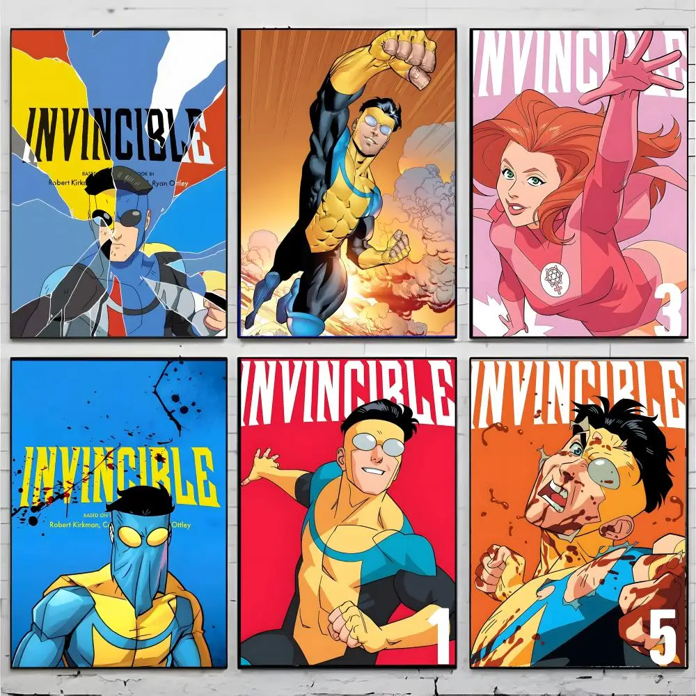 Superhero Comic I-Invincible Poster Premium Decor Art & Gift for Household Lounge Home Ornaments