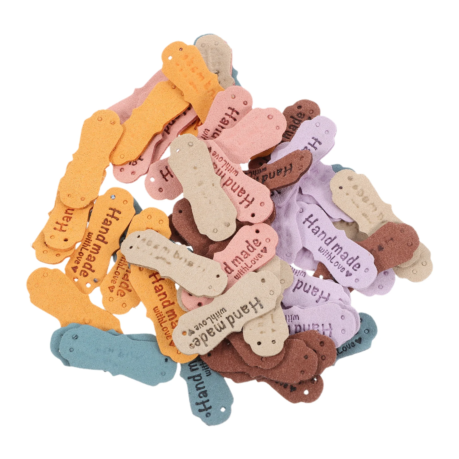 

60 Pcs Color Labels Fabric Handmade Tag Sew Diy Clothes Bag Crochet Accessories for Clothing