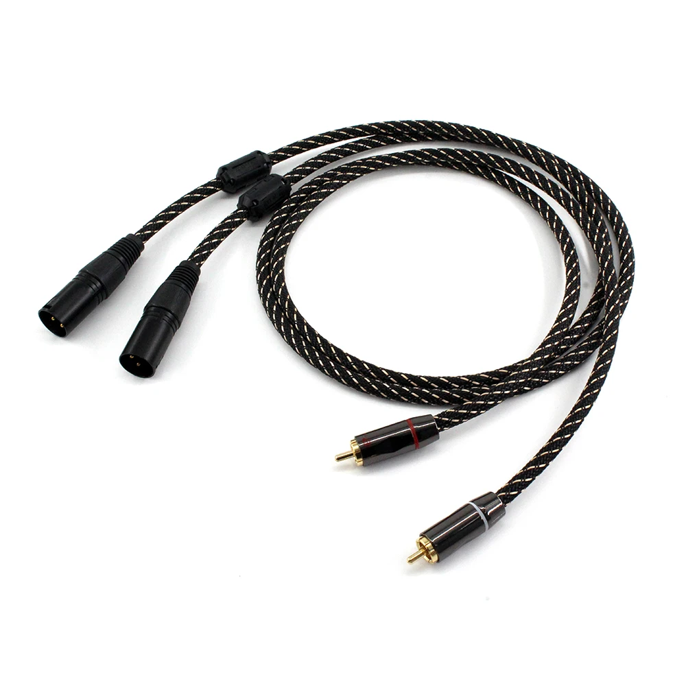 2 unidades/par cabo de áudio hifi rca para xlr canare cabo de áudio hifi para amplificador dac tv/0.5m-5m no1063