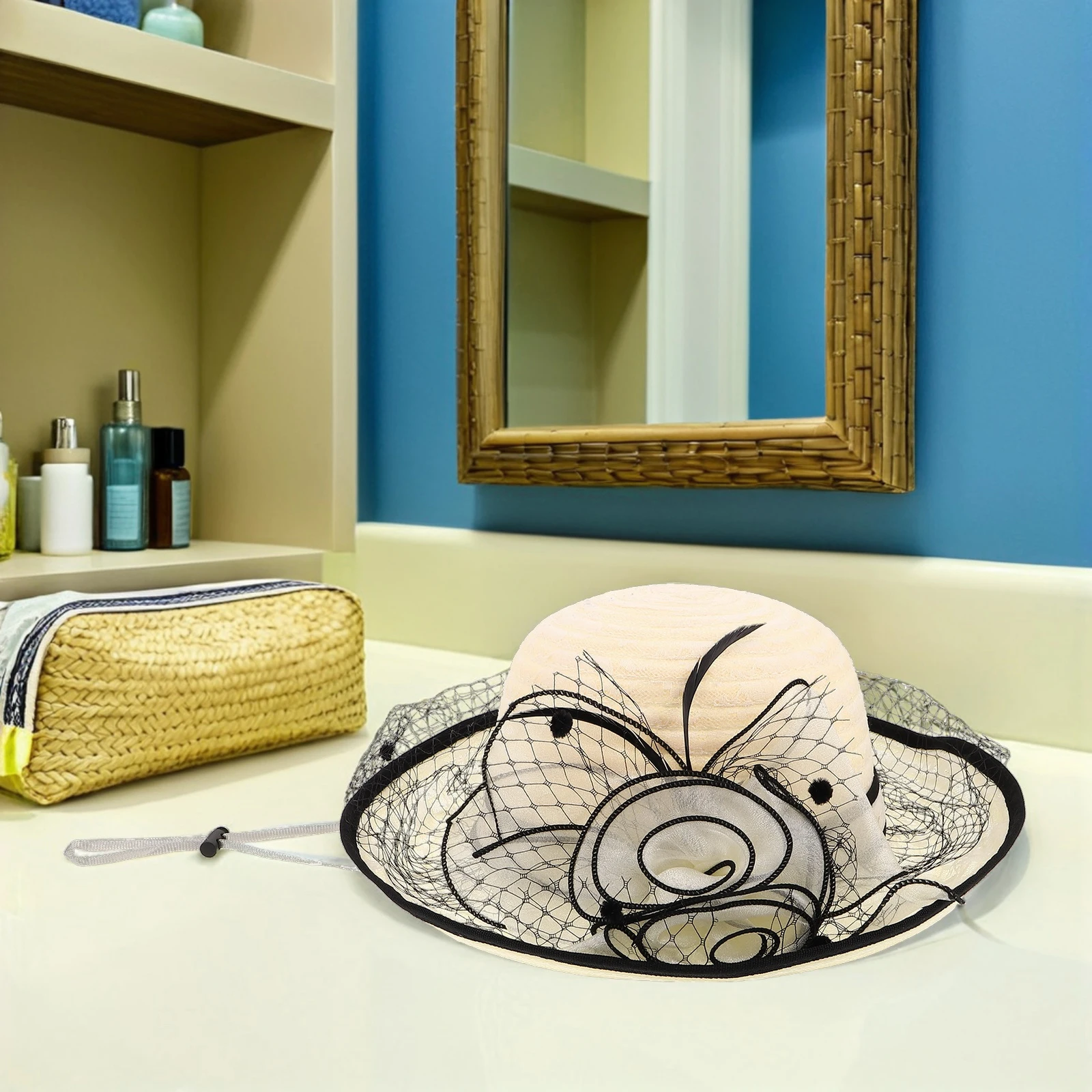 

Elegant Sun Hat Women Wide Brim Visor Breathable Mesh Summer Beach Vacation Outdoor Uv Protection Women Visor Hat