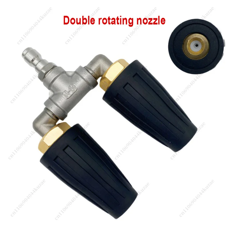 4000PSI Rotating Turbo Spray Nozzle, 1/4 Inch Quick Connect Tip for High Pressure Car Washing Gun