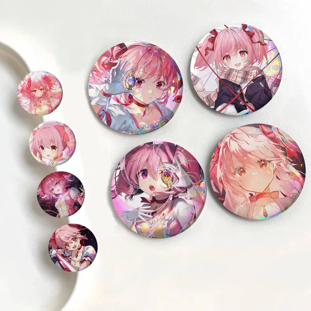Anime Characters Kaname Madoka Round Badges Can Be Used To Decorate Clothes And Backpack Pins