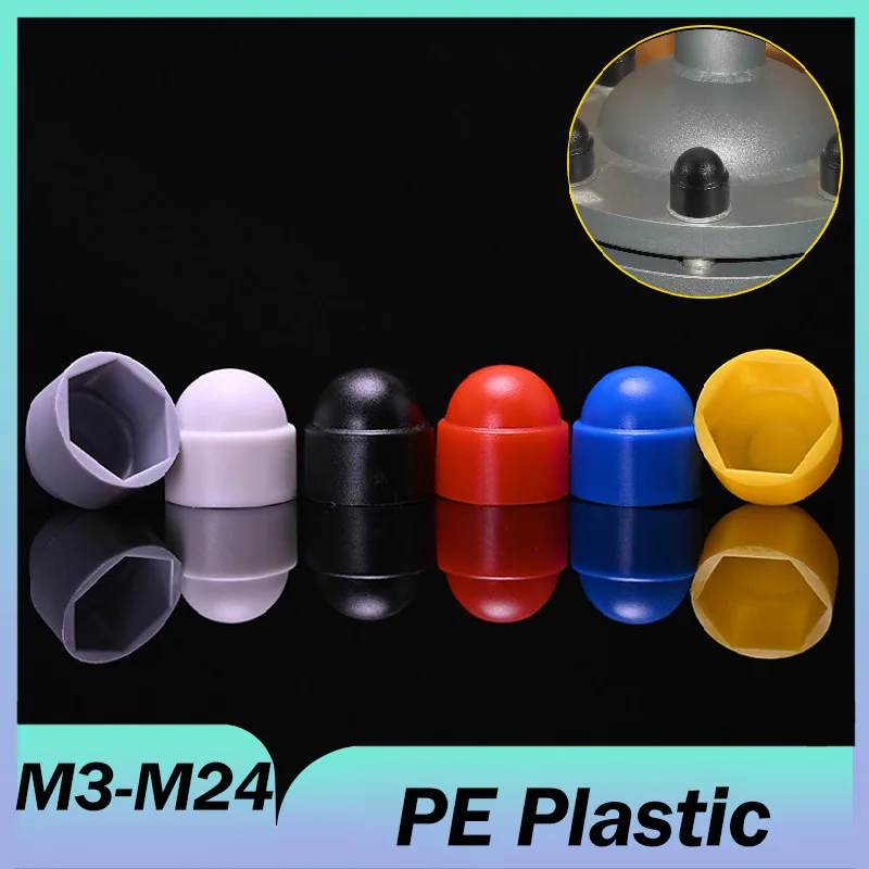 Dome Bolt Nuts for Screw Protection Cap Cover M3 M4 M5~M24 Hexagon Plastic Front Rear Door Decor Car Wheels Decoration Nut Cap