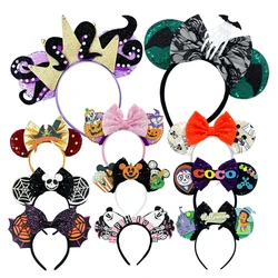 New Halloween Ghost Bat Skeleton Headband for Girls Kids Women Cosplay Hairbands Mickey Mouse Ears Headbands Hair Accessories