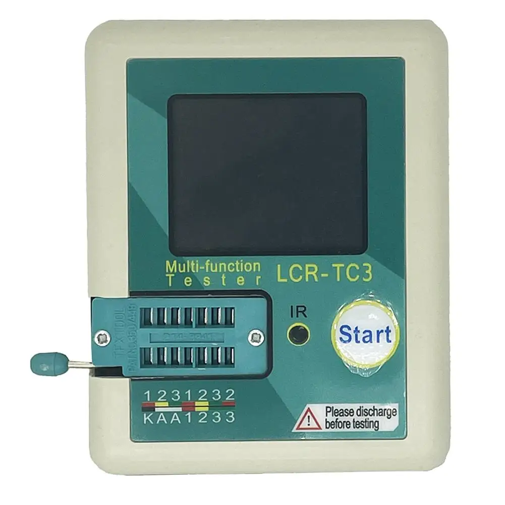 LCR-TC3 Transistor Tester Zener Diode Detector With 160x128 TFT Screen For Auto Calibration IR Decode USB Rechargeable For