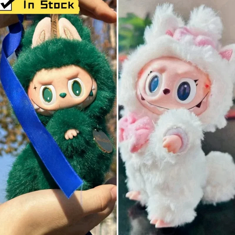 

In Stock Replica Monster Labubu Series Zimomo Kawaii Cat Pink Bow Dolls Creat Change Diy Pendant Ornaments Toys Festival Gifts