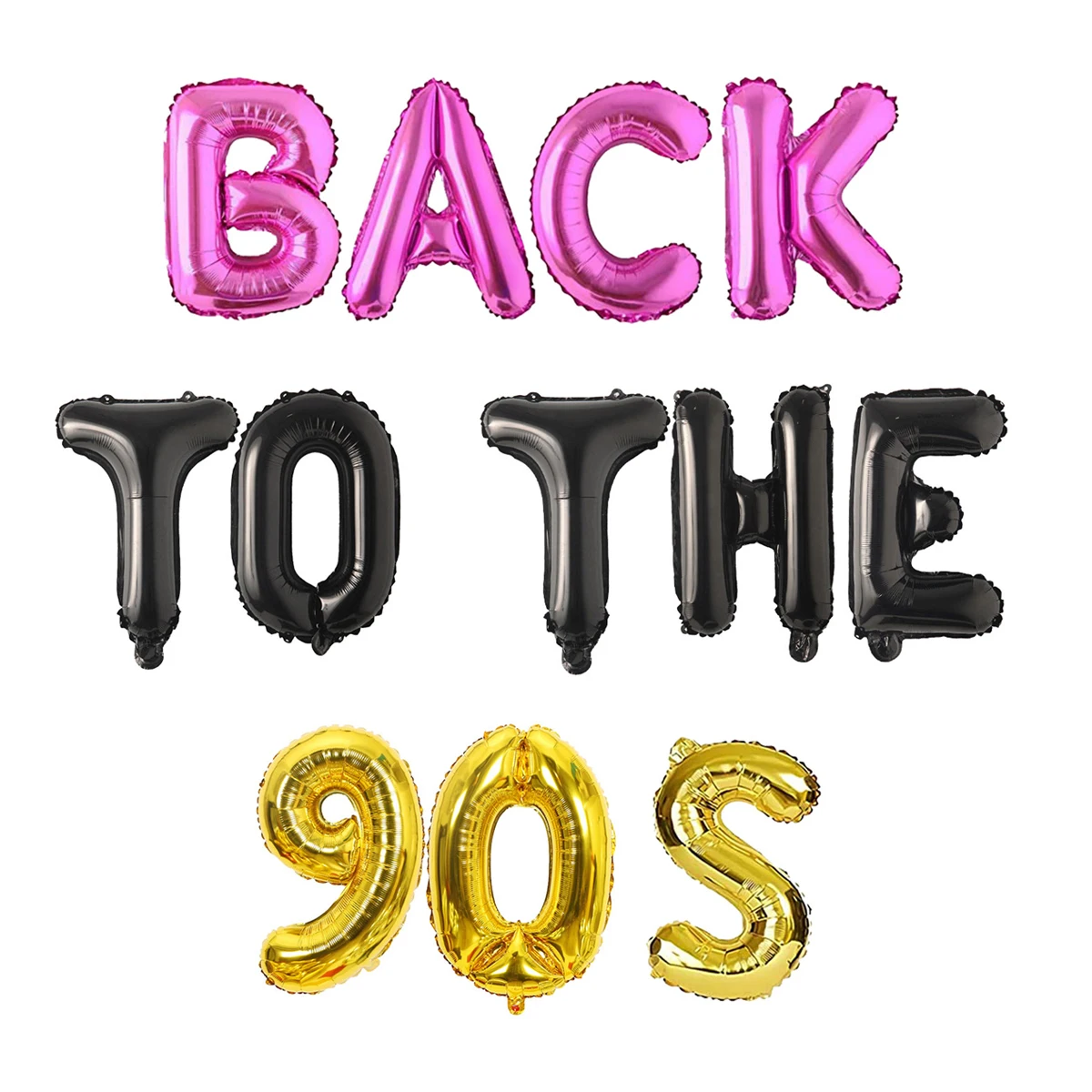 

Back To The 90s Retro Radio Foil Balloon Banner, Party Supplies, Rock, Punk, Dance, Disco, Adult, Birthday Decoration