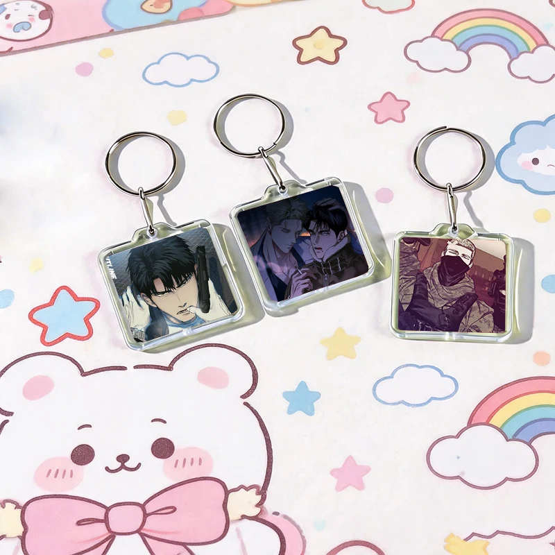 Korean BL Manhwa S-Shutline Keychain Handmade Hanging Ornaments for Clothes Backpack Decoration Accessories Gifts with Friends