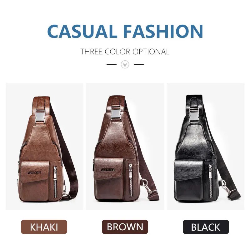 Outdoor Sport Chest Bag for Man Casual Crossbody Bags 7.9 Inch Ipad Male Multiunction Sling Pack Men Travel Messenger Pocket