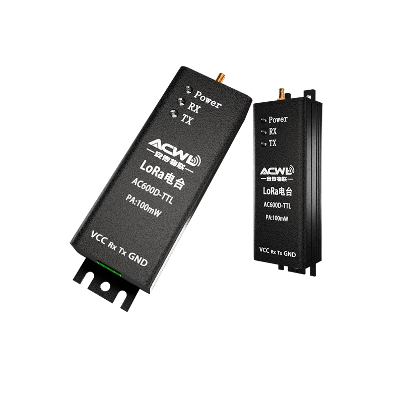 

AC600D_2W Long Range LoRa Modem: 2W +33dBm, -148dBm Sens, OTA Upgrade, 6-32V DC Multi-Interface, 6-8km Range