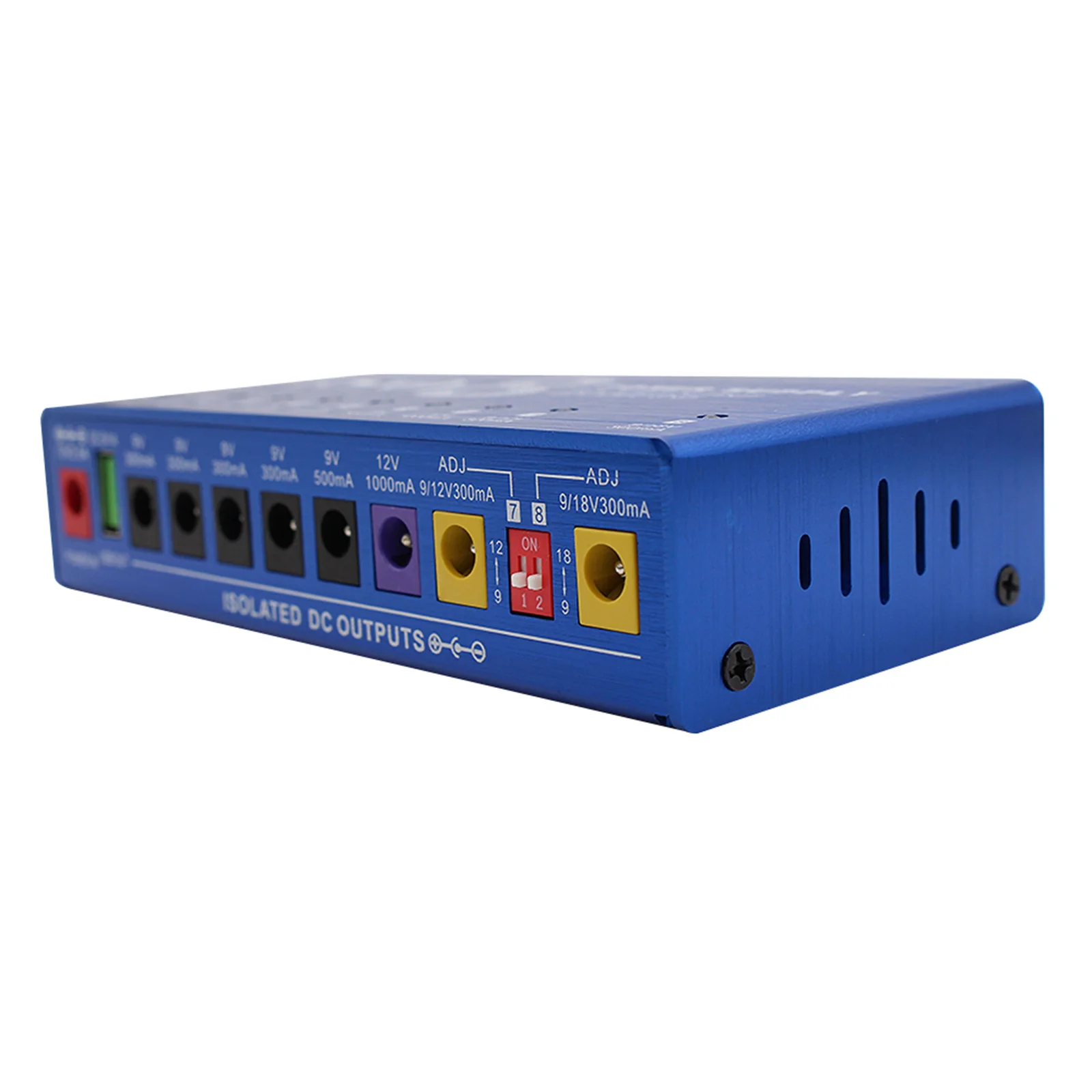 New Mosky Roadproof 8-Channel Pedal Power Supply-Aircraft Aluminum Housing,Ground Lift Tech Outputs for Strymon Boss Pedalboards