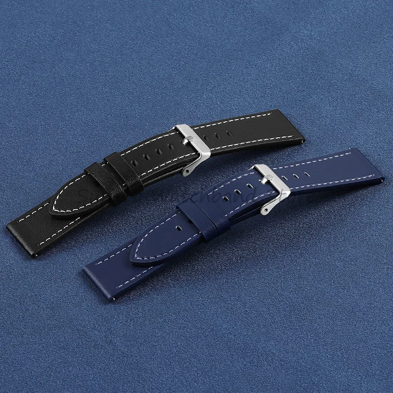 20mm 22mm Genuine Leather Watchband for Huawei Watch gt2/3 Sport Bracelets Quick Release Wristband for Samsung Galaxy Watch 4