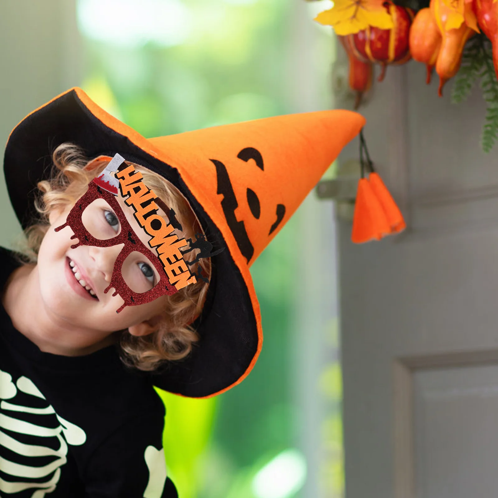 4pcs Party Glasses Props Halloween Decor Novelty Lightweight Fun Eyewear For Adult Costume Cosplay Festival Wear Scary Cute