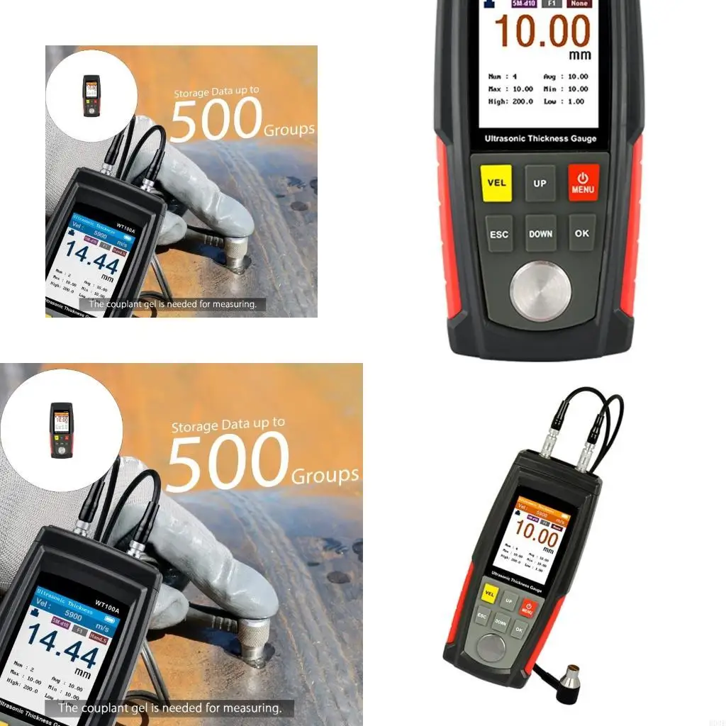 Industrial Thickness Analysis Tool With 5MHz Transducer And ±0 05mm Error Rate For Steel Glass Plastic Quality Control B03E