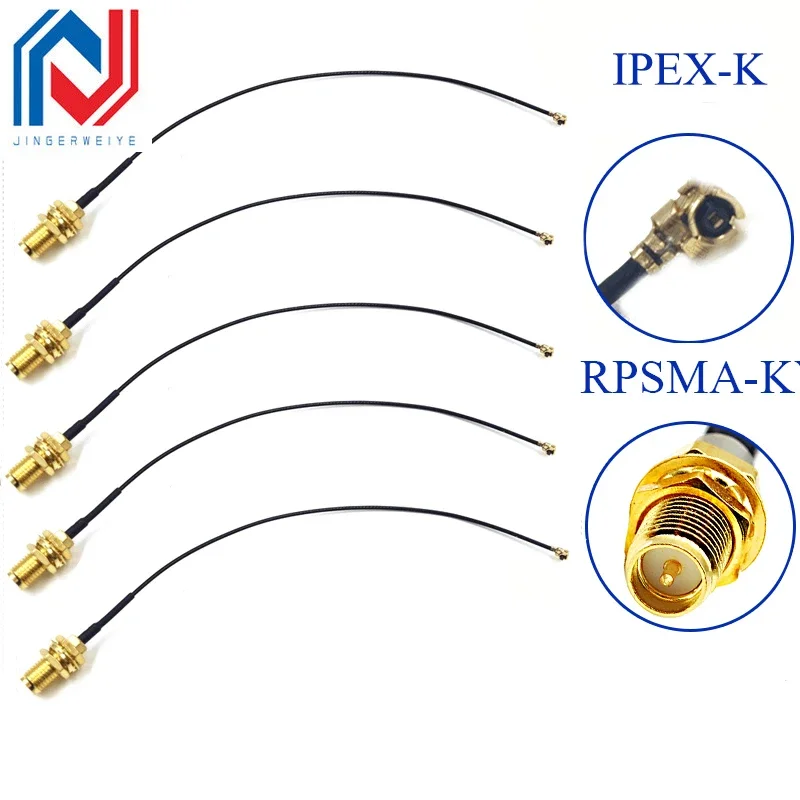 5Pcs SMA Connector Cable Female to uFL/u.FL/IPX/IPEX UFL to SMA Female RG1.13 Antenna RF1.13 Cable Assembly RP-SMA-K