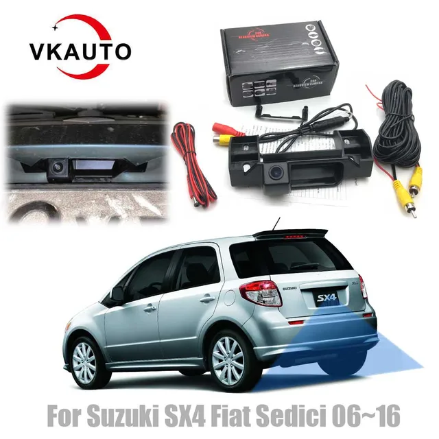 VKAUTO uchwyt bagażnika z kamerą do Suzuki SX4 Hatch do Fiat Sedici 2006 ~ 2016CCD HD Night Vision Parking kamera cofania