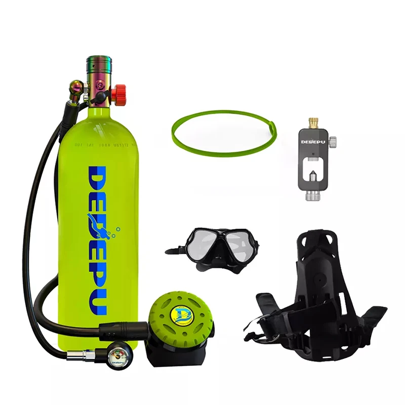 

DEDEPU Scuba Tank 2.3L Capacity Equipment Specialized Scuba Tank Diving Bottle Oxygen Cylinder 30 Minutes Snorkeling Equipment