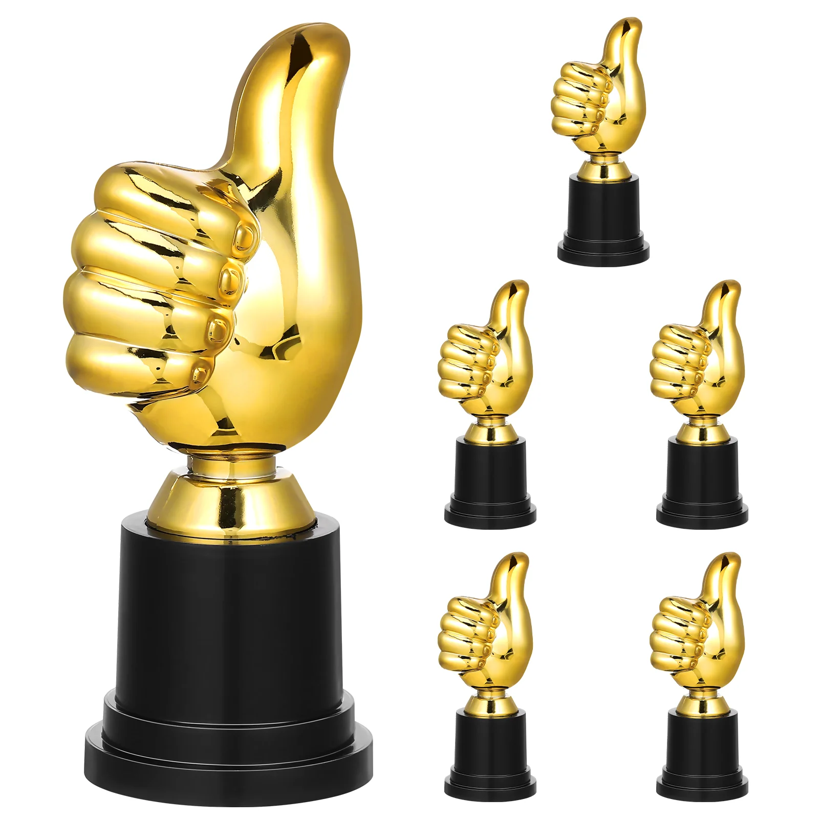 

6 Pcs Thumb Trophies Award Trophy Winner Trophy Cup Small Trophy Plastic Trophy For Sports Competition