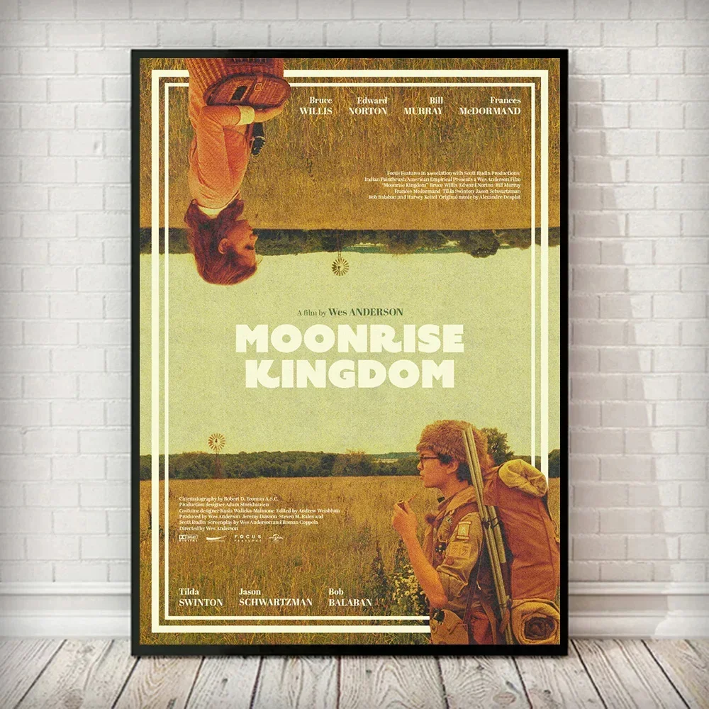 Wes Anderson Classic Movie Moonrise Kingdom Film Poster Canvas Painting Teen Love Story Wall Art Pictures Home Decor