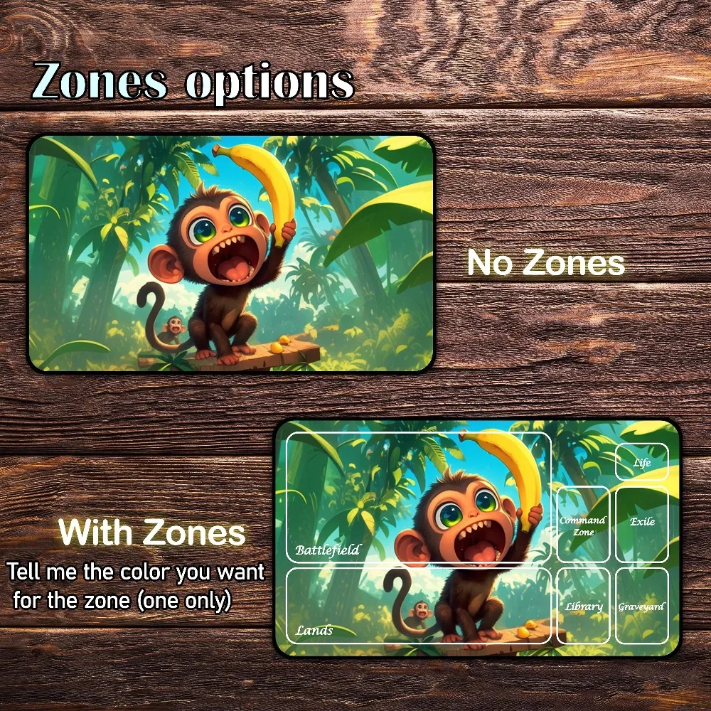 MTG Playmat, Banana Monkey , Trading Card Games, desk accessories mouse pad alfombrillas para escritorio tapis de souris