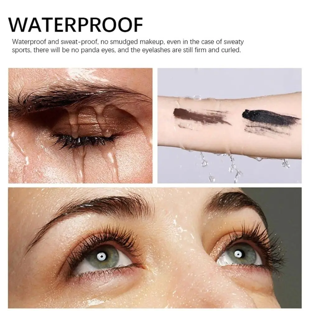 Sterke Curling Lash Mascara Langdurige Slijtage Waterdichte Sterke Krultang Mascara Vlek-Proof Geen Schilfering Niet Klonteren