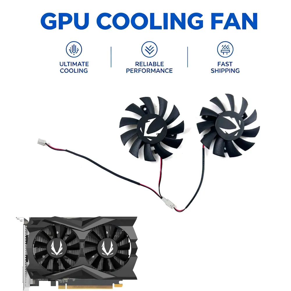NEW Cooling Fan 65MM 2PIN GA72S2U 0.35A For ZOTAC GAMING GeForce GTX 1650 AMP GDDR6 ZT-T16520D-10L video card fans