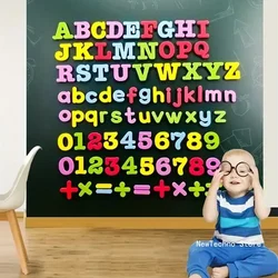 Magnetic Letters Numbers Alphabet ABC 123 Fridge Magnets Plastic Educational Preschool Learning Toy Set Uppercase Lowercase Math