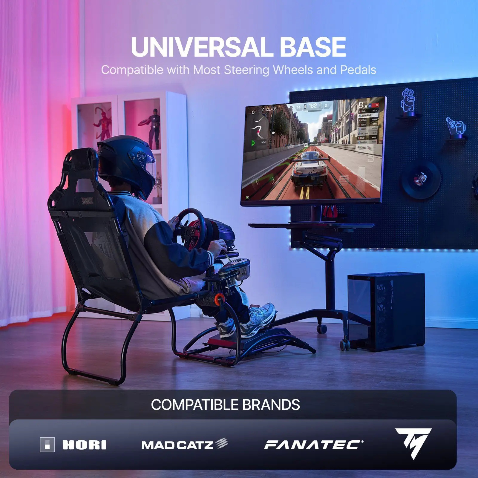 Support de roue de course pliable pour Logitech G923/G920/G29 Compact