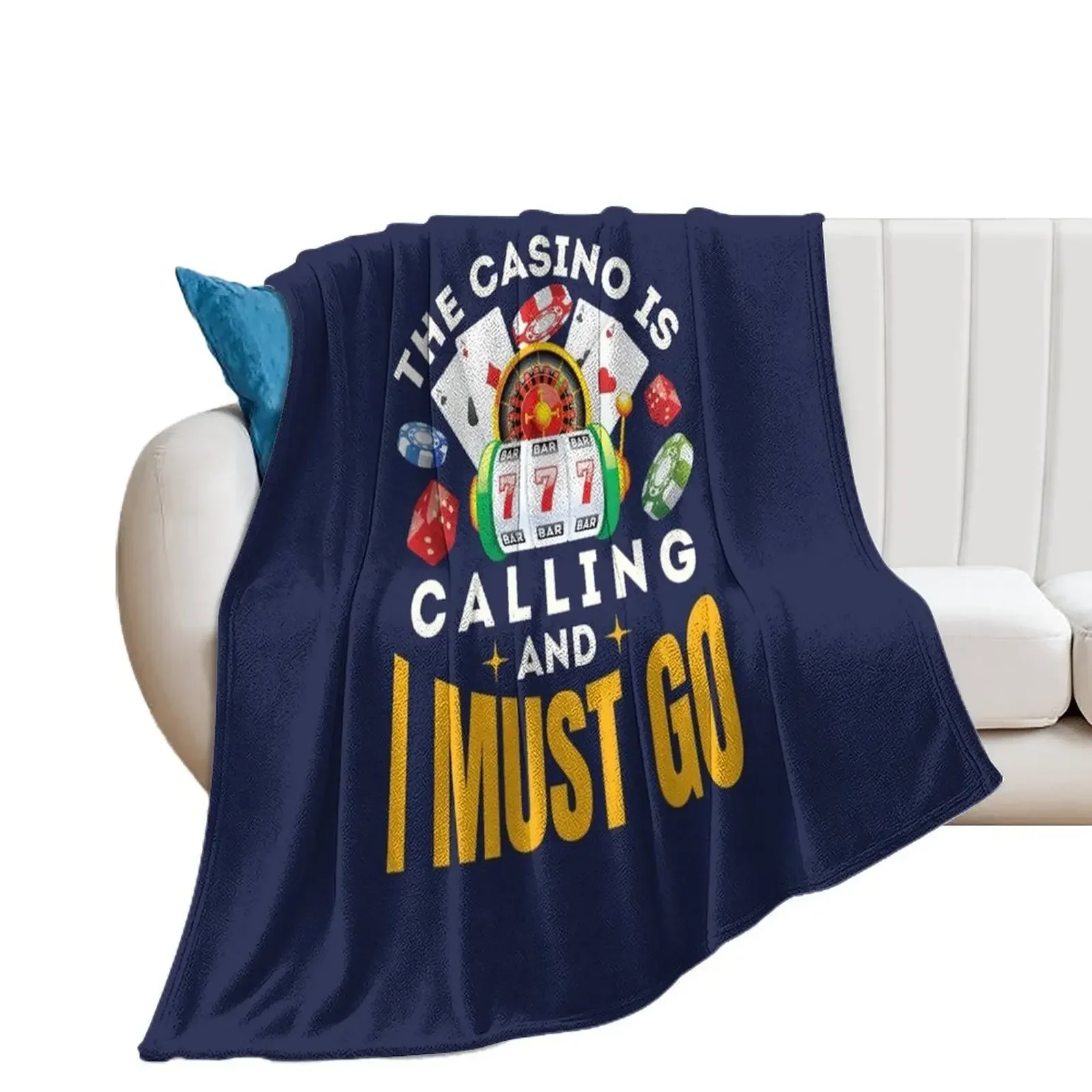 

The Casino Is Calling and I Must Go Throw Blanket christmas gifts Hairys Blankets