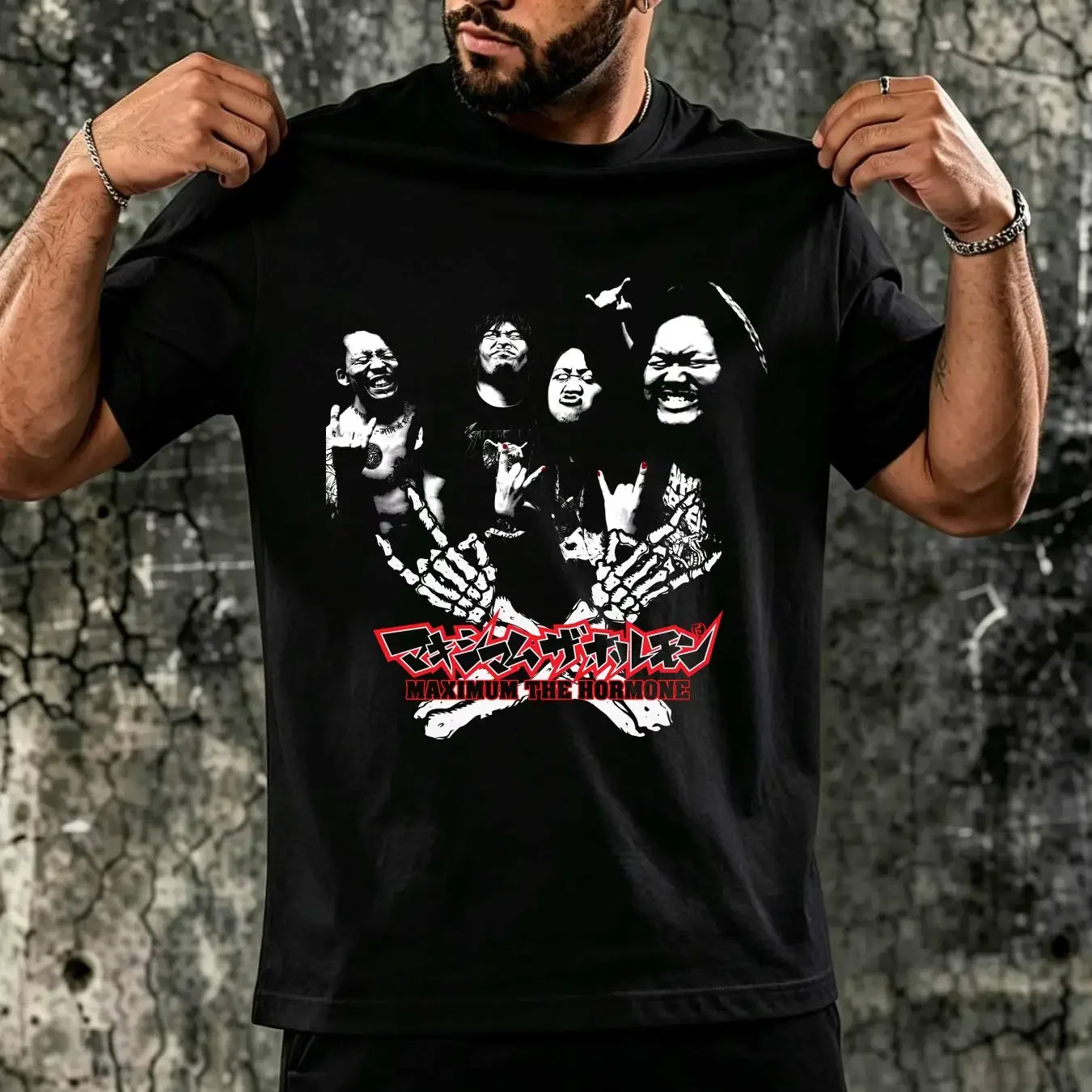 washed T Shirt Maximum the Hormone hardcore Punk metal band cotton tee long or short sleeves vintage Washed Unisex homme