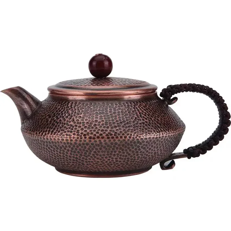 

Retro small copper tea kettle, Traditional handmade red copper teapot, Small health brewinig tea pot, Kung Fu tea set, 200ml