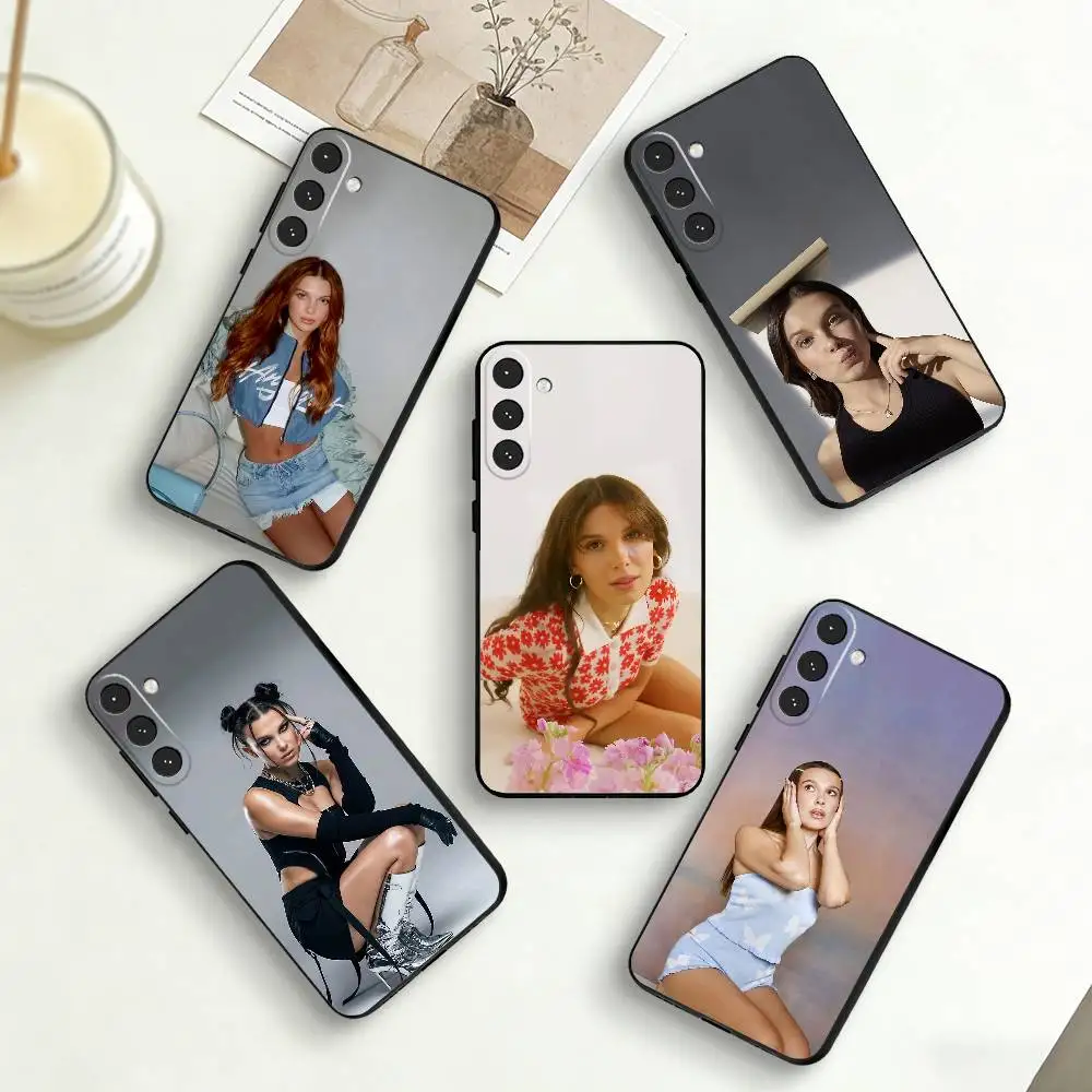 MMB M-Millie Bobby B-Brown    Phone Case For Samsung Galaxy A73,A72,A71,A70,A53,A52,A51,Others Soft Black Cover