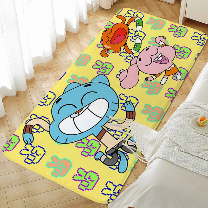 

Living Room Rug The A-Amazing World of Gumball Cute Children's Bedroom Carpet Bathroom Washable Non-slip Kitchen Floor Foot Mats