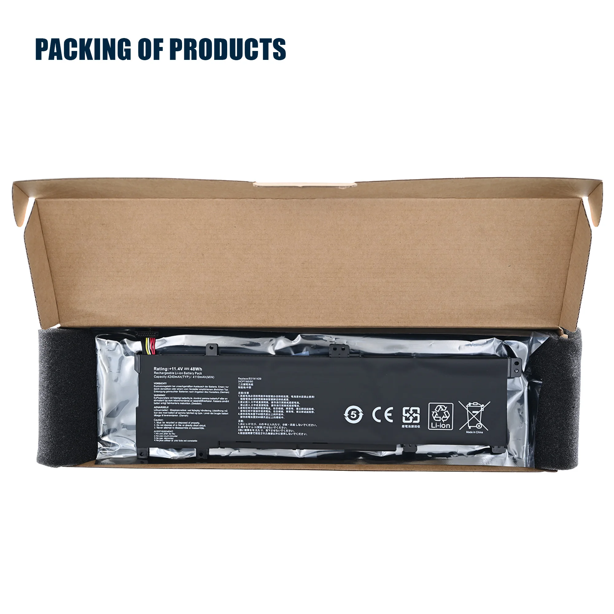 NEW B31N1429 Laptop Battery For ASUS A501L A501LX A501L A501LB5200 K501U K501UX K501UB K501UW K501LB K501LX K501L 48Wh