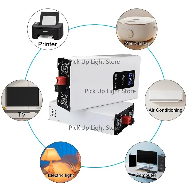 Pure Sine Wave Solar Car Inverter & Converter 10000W 7000W 5000W 6000W 12V to AC 220V 60Hz with LCD Display for Renewable Energy