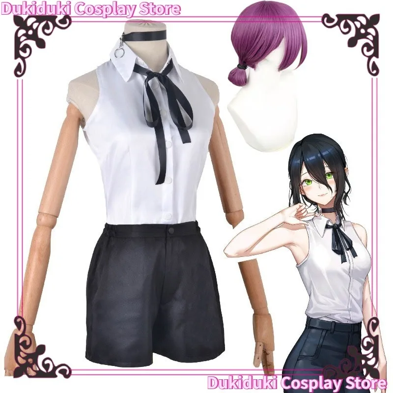 

Аниме Бензопила Bom b Demon Reze Косплей Костюм Рубашка Галстук Короткий Парик Шейное Кольцо Рабочая Униформа Вечеринка Ролевые Игры Карнавальный Комплект Женский