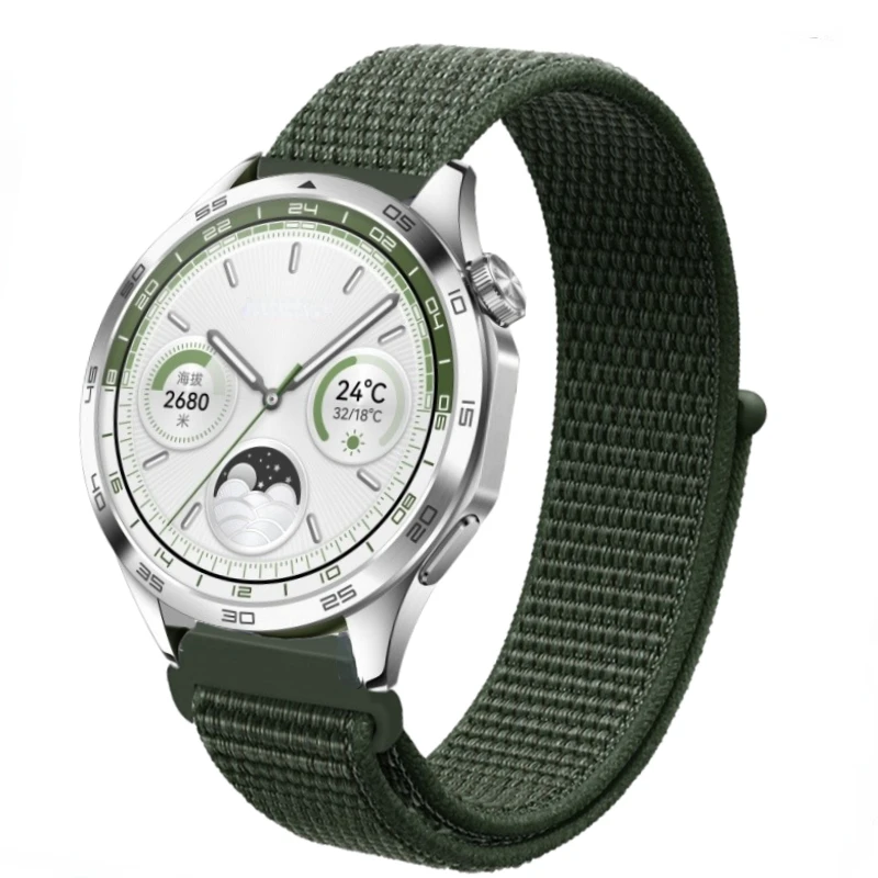 22 ミリメートル 20 ミリメートルナイロンループストラップ Samsung Galaxy Watch Classic/7/6/5/4/Amazfit GTS/GTR リストバンドブレスレット Huawei Watch 5/GT5-4 Pro 用