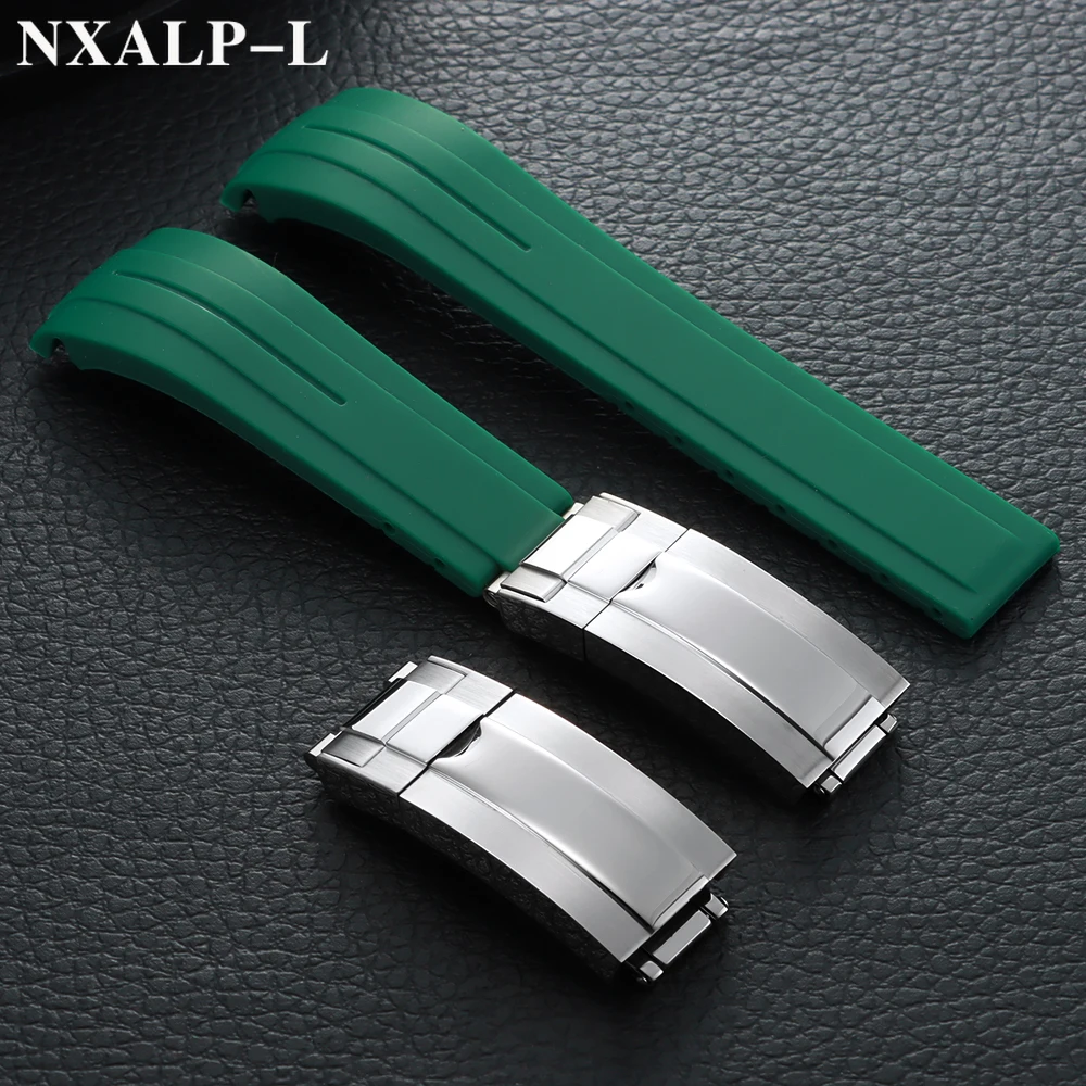 Fecho de pulseira de relógio de aço inoxidável, 9mm x 16mm, para rolex water ghost submariner gmt master daytona, botão, fivela de metal sólido 9mm x 18mm