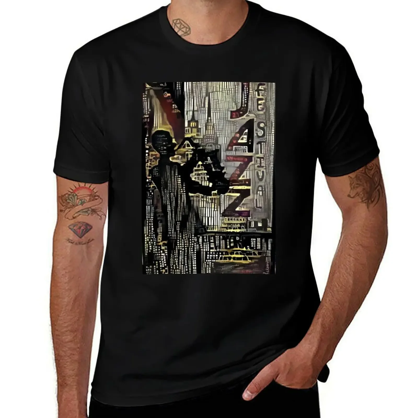 Jazz Festival NYC T-Shirt street wear oversizeds customizeds shirts men