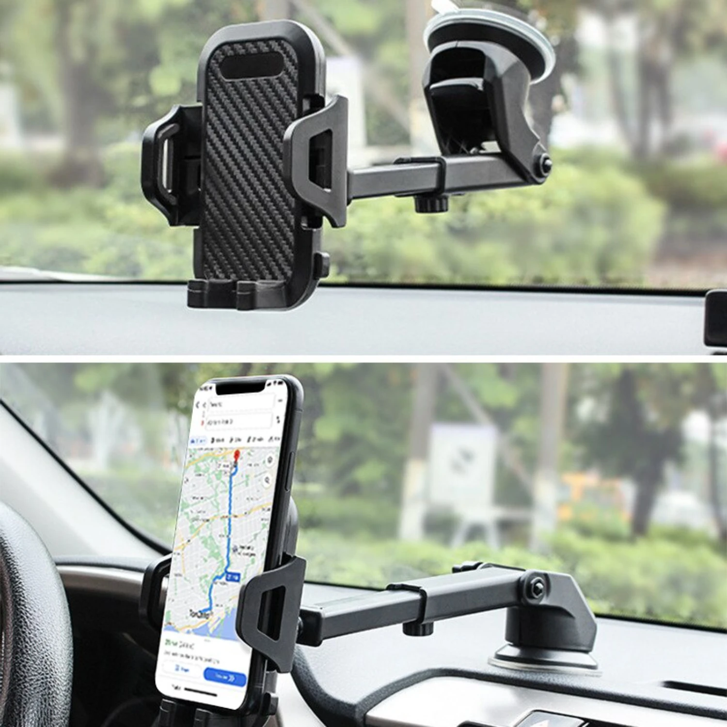 Convenient and secure handsfree mobile phone mount stand - Upgraded design for windshield and air vent - Ideal for car and truck