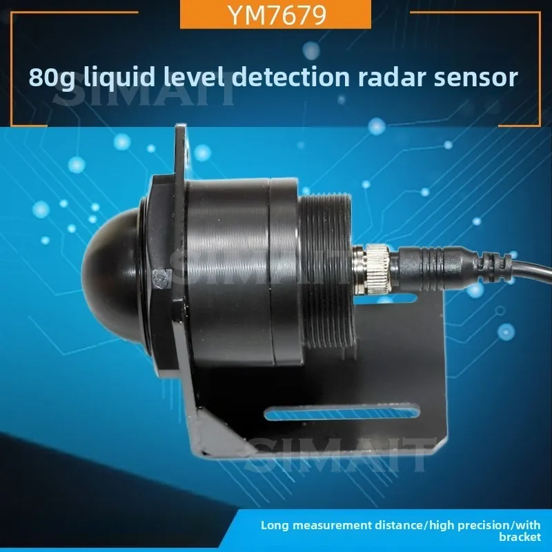 80G Millimeter Wave Radar Liquid Level Sensor, Liquid Level Detection Transmitter, Non-contact Water Level Gauge Ranging