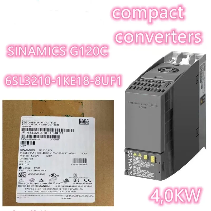 

Brand new 6SL3210-1KE18-8UF1 SINAMICS G120C FSA RATED POWER 4,0KWFunctional testing is fine