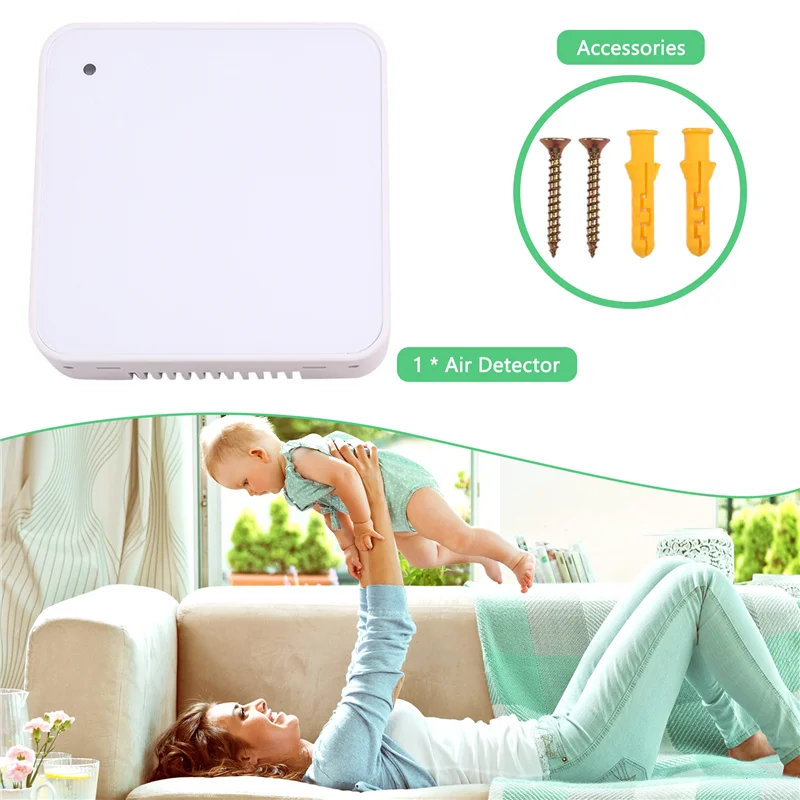 B03B-Multi-Feature 7-In-1 Air Quality Sensor, Precision Monitoring Of Temperature And Humidity Indoors, DC 24V