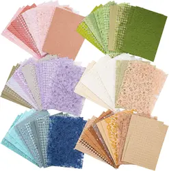 Textured Scrapbook Paper and Mesh Fabric For Planner Bullet Junk Journal Supplies Mixed Media Collage Card Embellishments