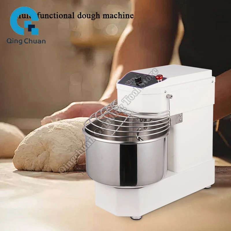 เครื่องผสมแป้งแบบเกลียว เครื่องผสมอาหารในโรงอาหาร เครื่องนวดแป้งแบบสองทางขนาดเล็ก เครื่องผสมแป้งแบบเกลียวเสียงเบา