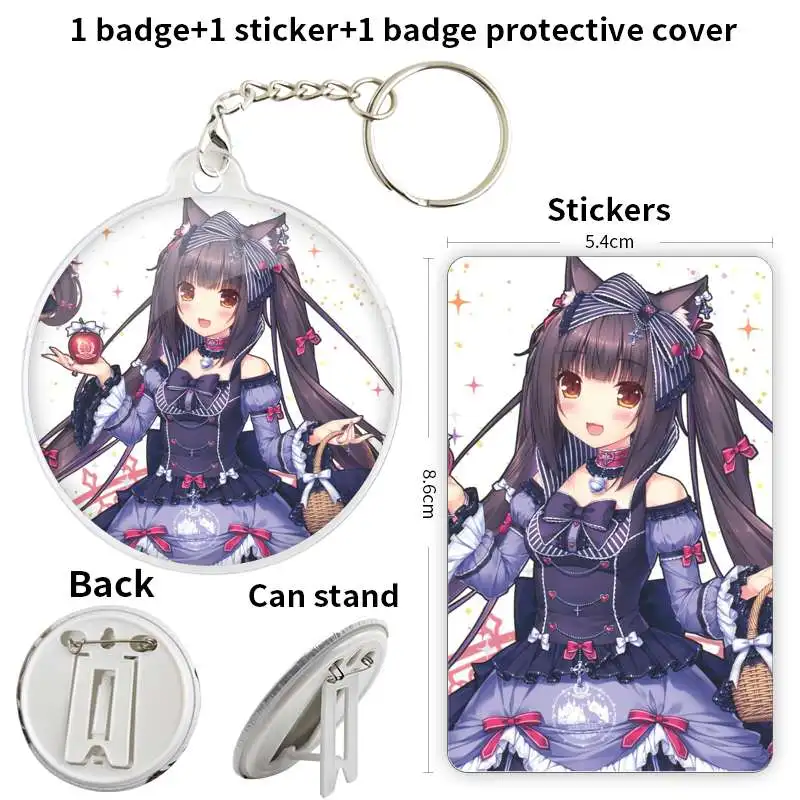 Chocola Anime Character Game Soft Button Badge Brooch anchor Peripherals Pin Hat Clothes Lapel Cosplay Personalized