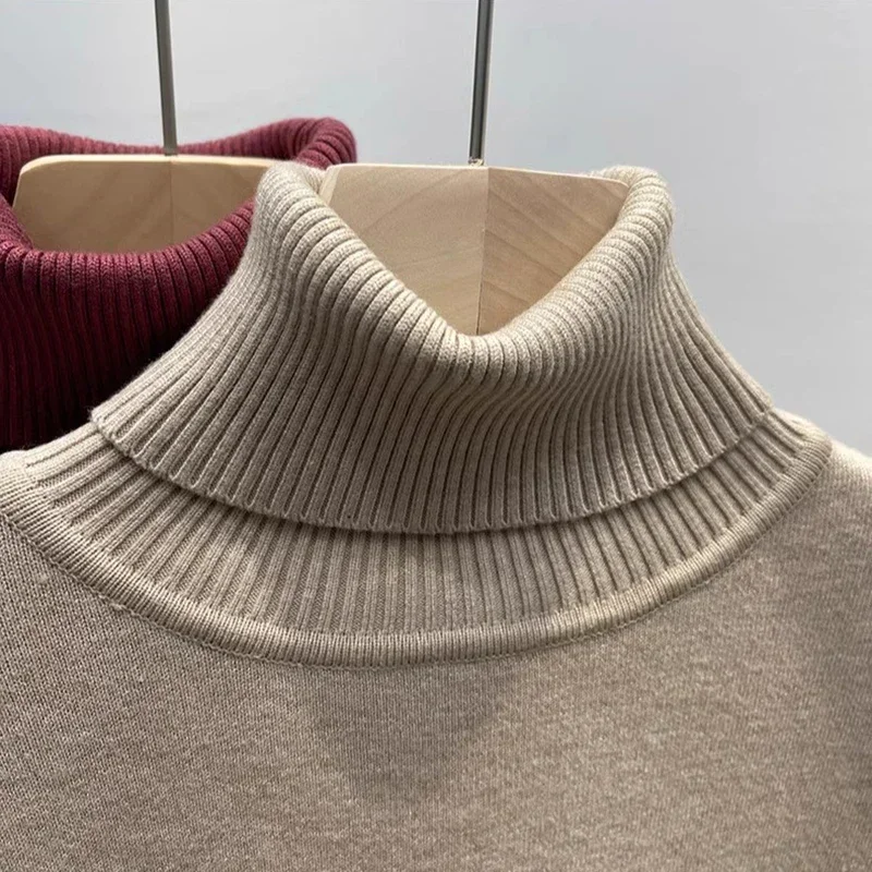 2023 Sweater Women Winter Thick Plush Fleece Lined Knit Pullover Warm Soft Knitwear Jumper Slim Sueter Top New Malhas Pull