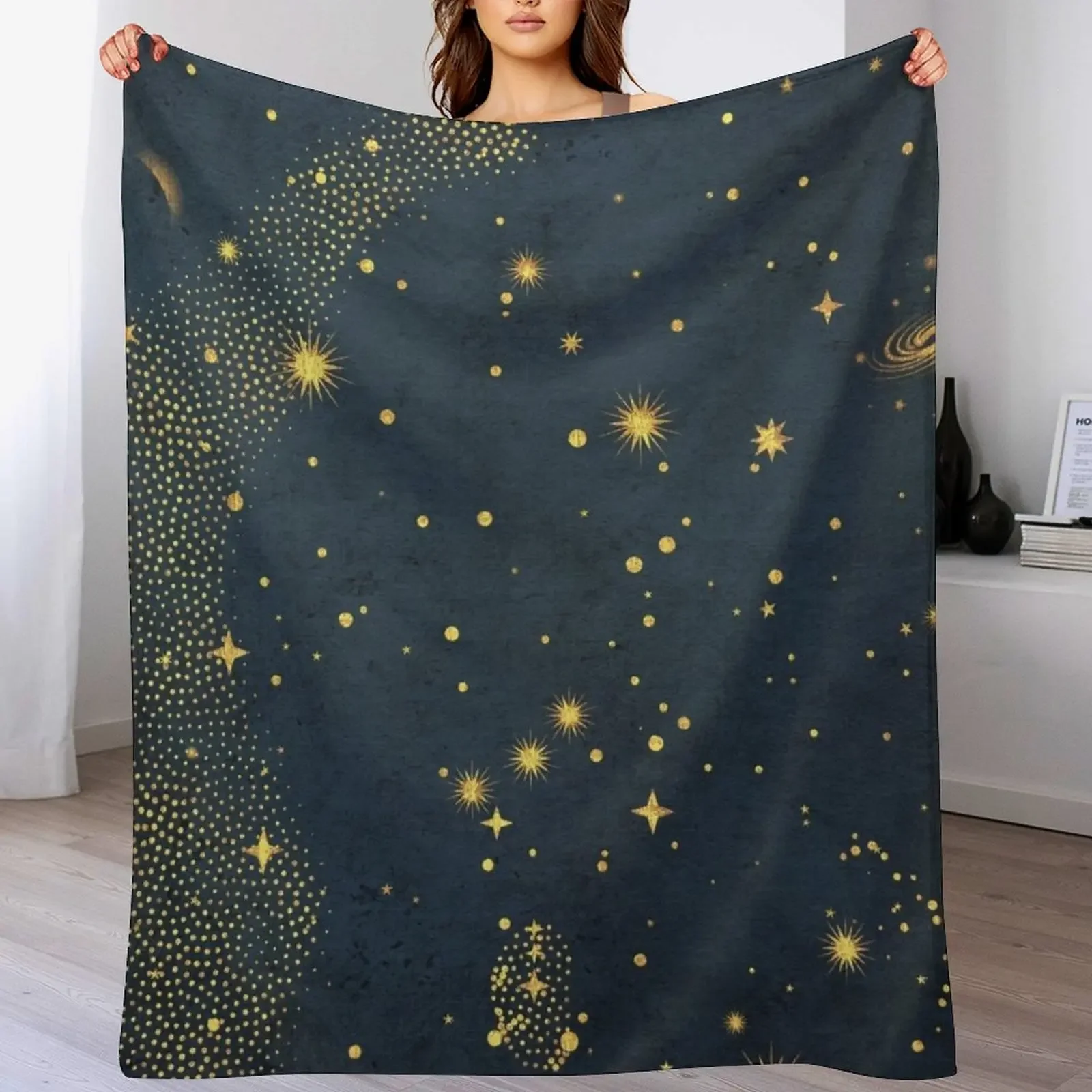 Orion Belt Constellation (blue background) Throw Blanket Air Conditioner Soft Blanket for Office Home
