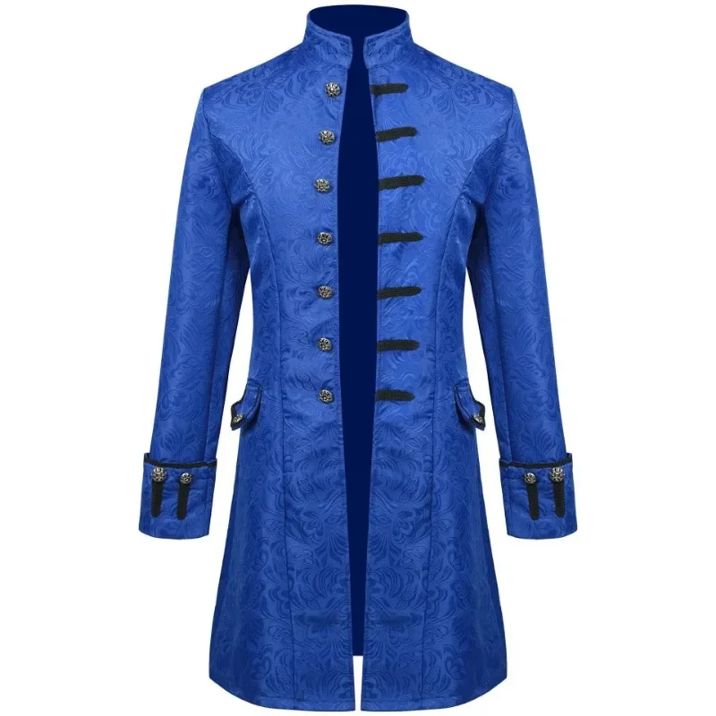 Mens Steampunk Medieval Vintage Jacket Halloween Cosplay Costume Retro Gothic Victorian Frock Coat Uniform for Men